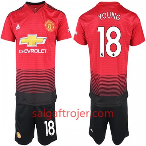 Manchester United Fodboldtrøjer Ashley Young 18 Børn Hjemmebanesæt 2018/19 Kort ærmer Manchester United Fodboldtrøjer Ashley Young 18 Børn Hjemmebanesæt 2018/19 Kort ærmer